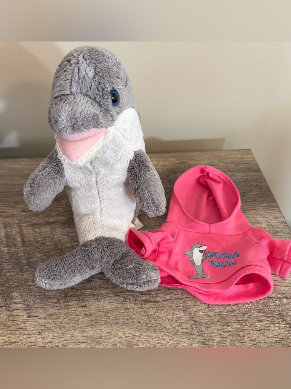 Wish Pets Dolphin 9” Plush Myrtle Beach 2018 Chubby Flip Pink
